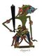 Indonesia: Figure of Citrakasi, wayang kulit ('shadow puppet') character from the ancient Hindu epic, Mahabharata