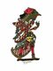 Indonesia: Figure of Durna / Drona, wayang kulit ('shadow puppet') character from the ancient Hindu epic, Mahabharata